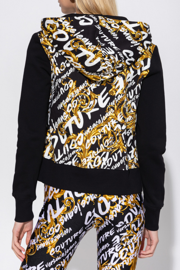希少【Versace Jeans Couture】チェーンジップアップフーディ Amazon.com: VERSACE JEANS COUTURE Black 100% Cotton Chain